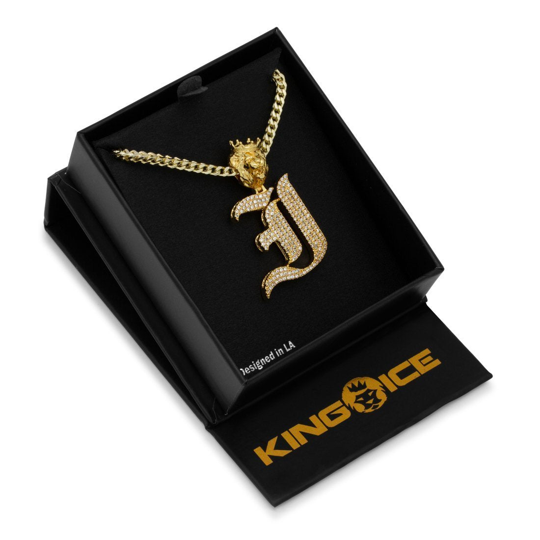 日本未入荷☆KING ICE☆The Old English Letter I Necklace 