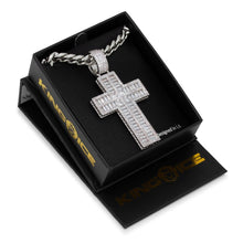 Load image into Gallery viewer, Baguette Cut Cross Necklace
