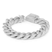 Load image into Gallery viewer, 18mm Iced Link Miami Cuban Bracelet
